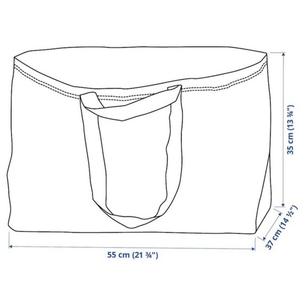 2 blue Ikea bags STURDY for shopping laundry storage spring cleaning or gift - Picture 3 of 9